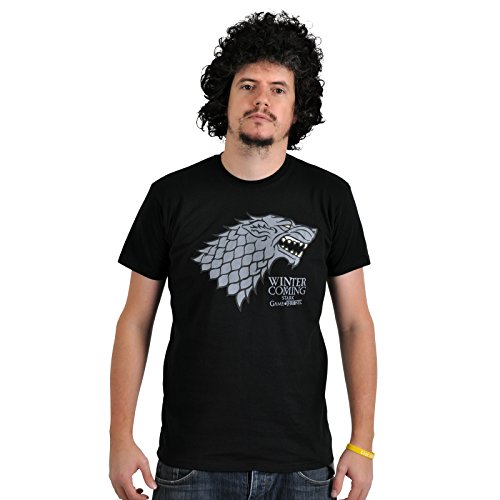 invernadero Proceso de fabricación de carreteras basura Camiseta con el escudo del lobo huargo de la casa Stark Camisetas-de.com